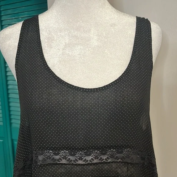 **SOLD** Free People Voile and Lace Trapeze Slip in all black - S - Picture 10 of 17